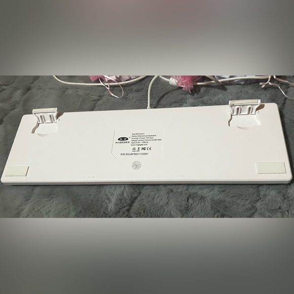 Pink, blue, and white full keyboard. White light up. - Picture 3 of 3